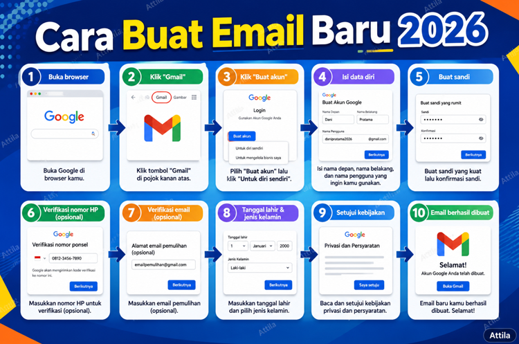 Cara Buat Email Baru